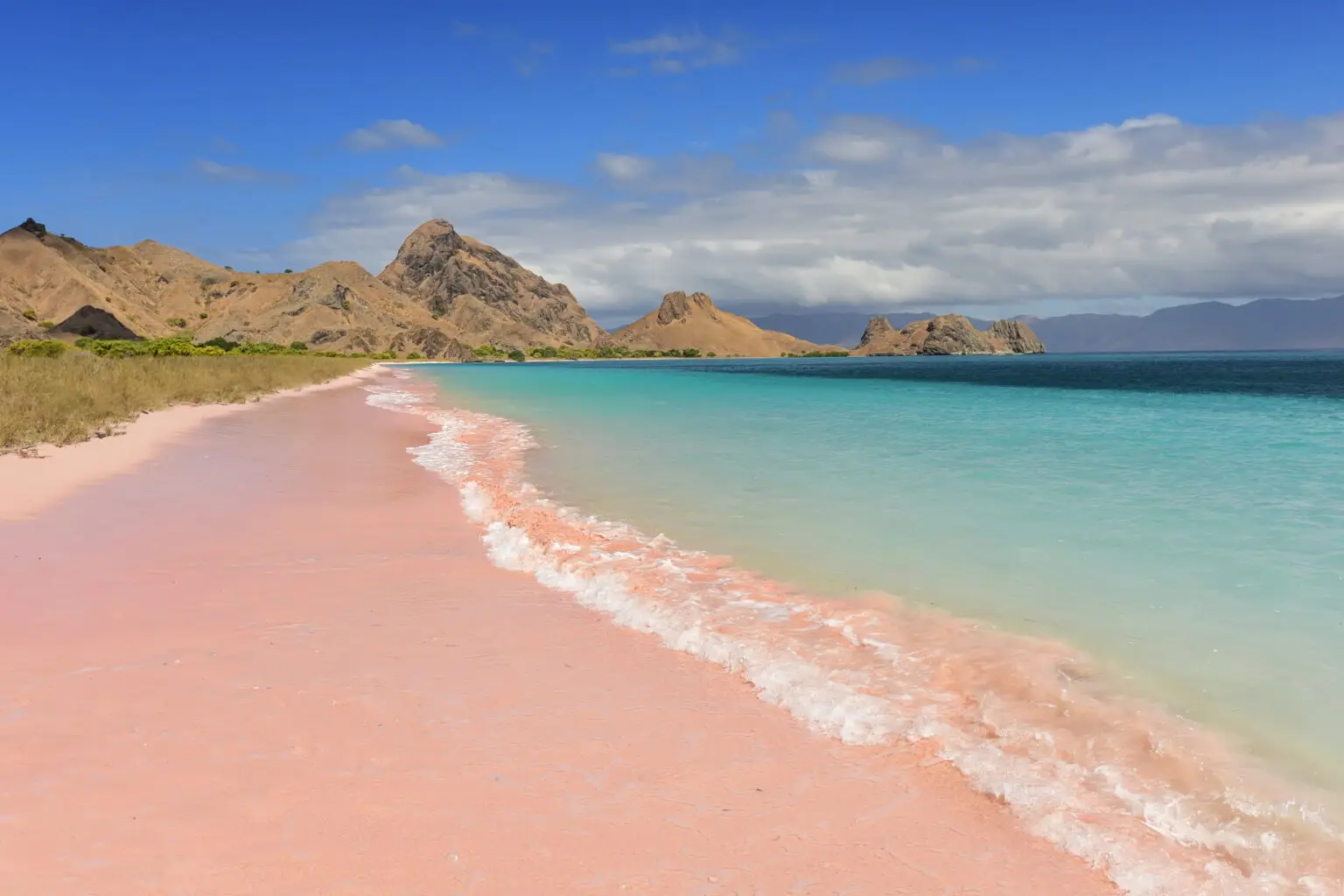 One of the two pink sand beaches in Komodo park. Only a handful exist in the world.© Wonderful Indonesia